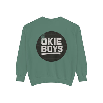 Okie Boys Graphic Sweatshirt — Vintage Distressed Logo Crewneck