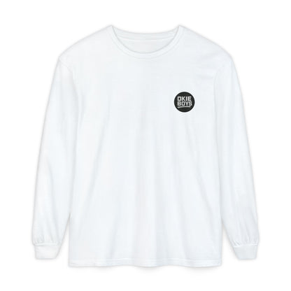 Palm Tree Long Sleeve Tee — Minimal "Okie Boys" Chest Logo