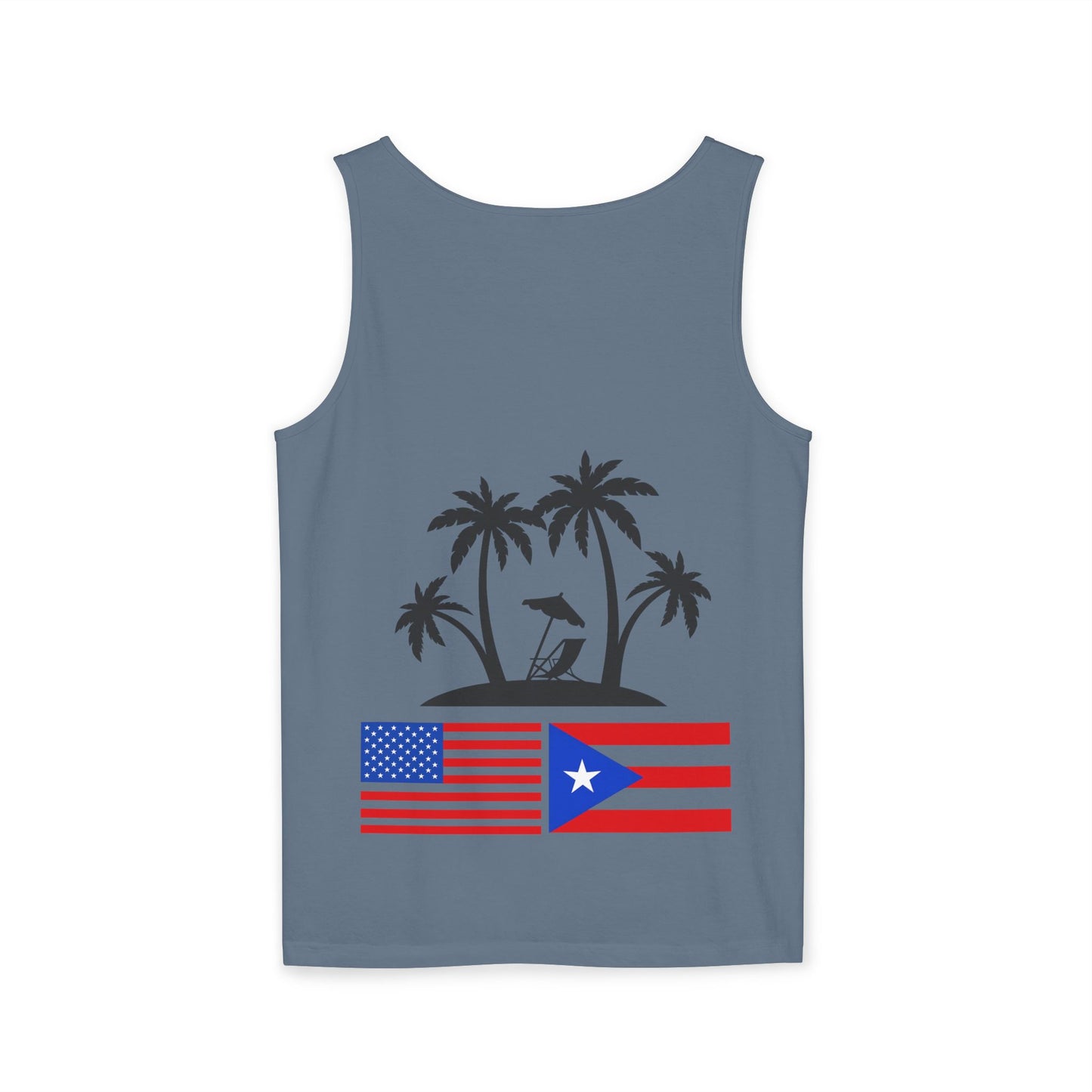 Puerto Rico USA Flag Palm Tank Top – Beach Vibe