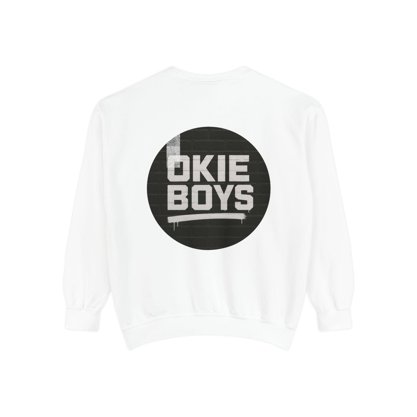 Okie Boys Graphic Sweatshirt — Vintage Distressed Logo Crewneck