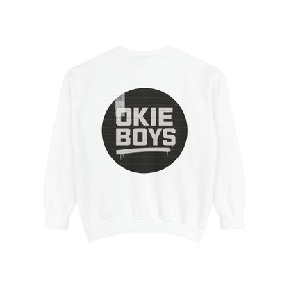 Okie Boys Graphic Sweatshirt — Vintage Distressed Logo Crewneck