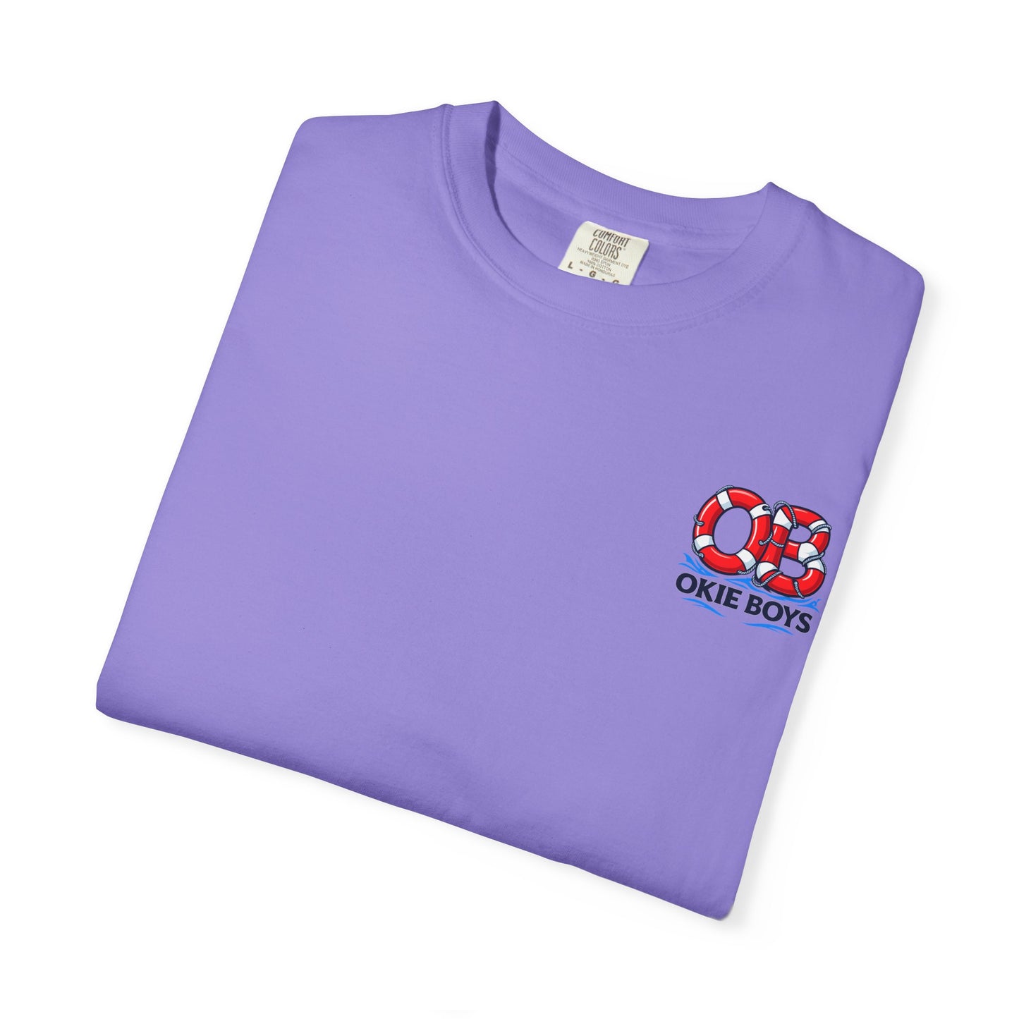 T-Shirt — "OKie Boys" Lifebuoy Graphic Tee (Nautical Beach Vibe)