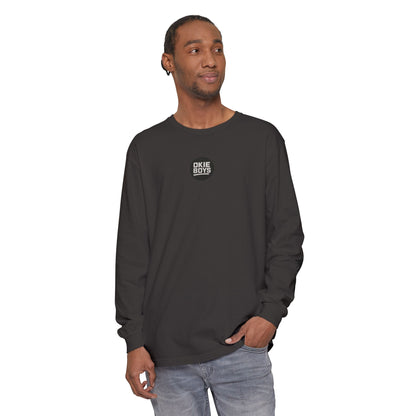 Long Sleeve T-Shirt — "Need Money For Vacation" Palm Graphic