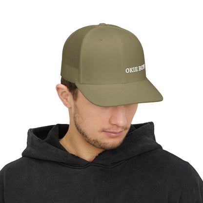 Embroidered "OKIE BOYS" Trucker Hat – Snapback Mesh Baseball Cap