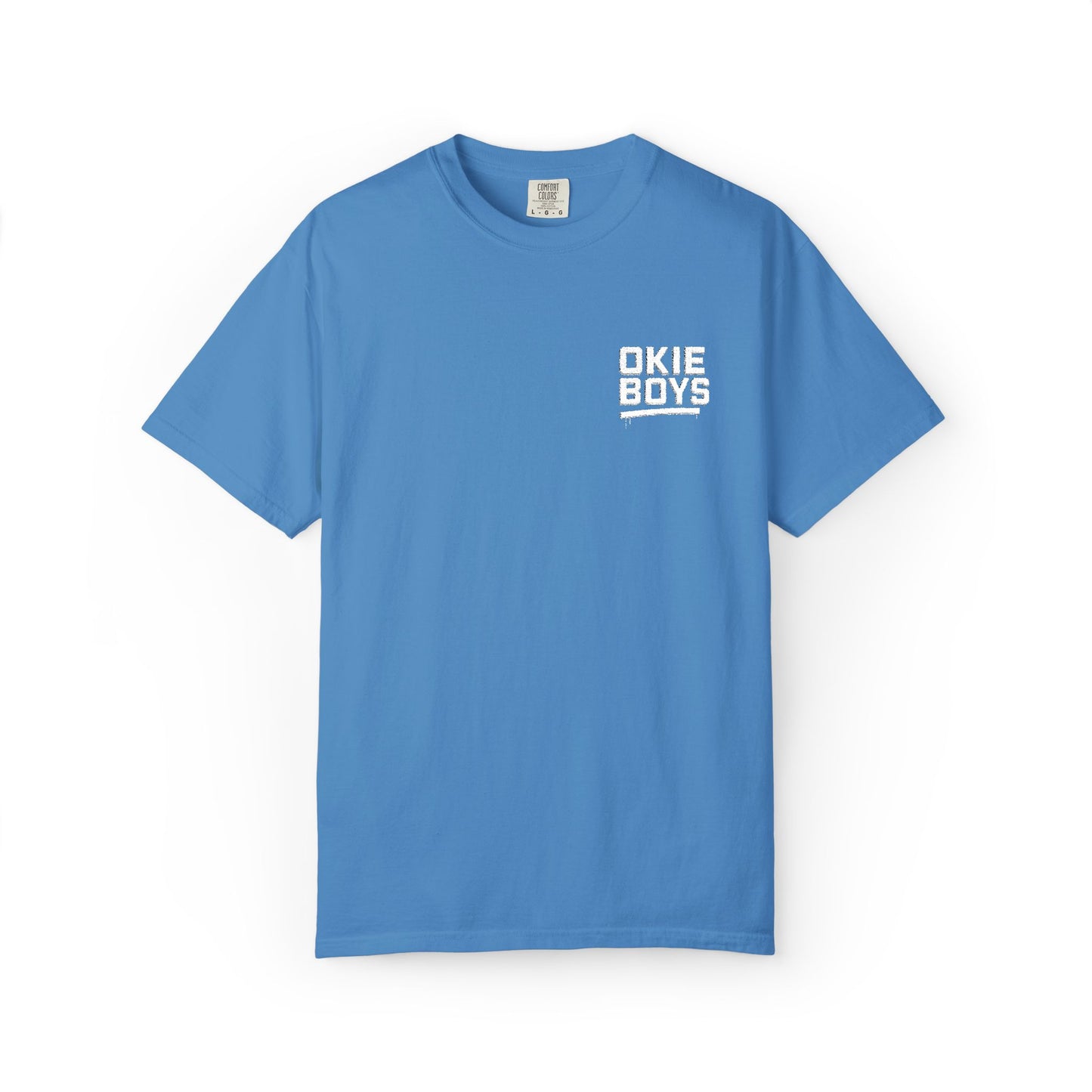 Okie Baby White Pocket T-Shirt — Cute Oklahoma Baby Graphic Tee
