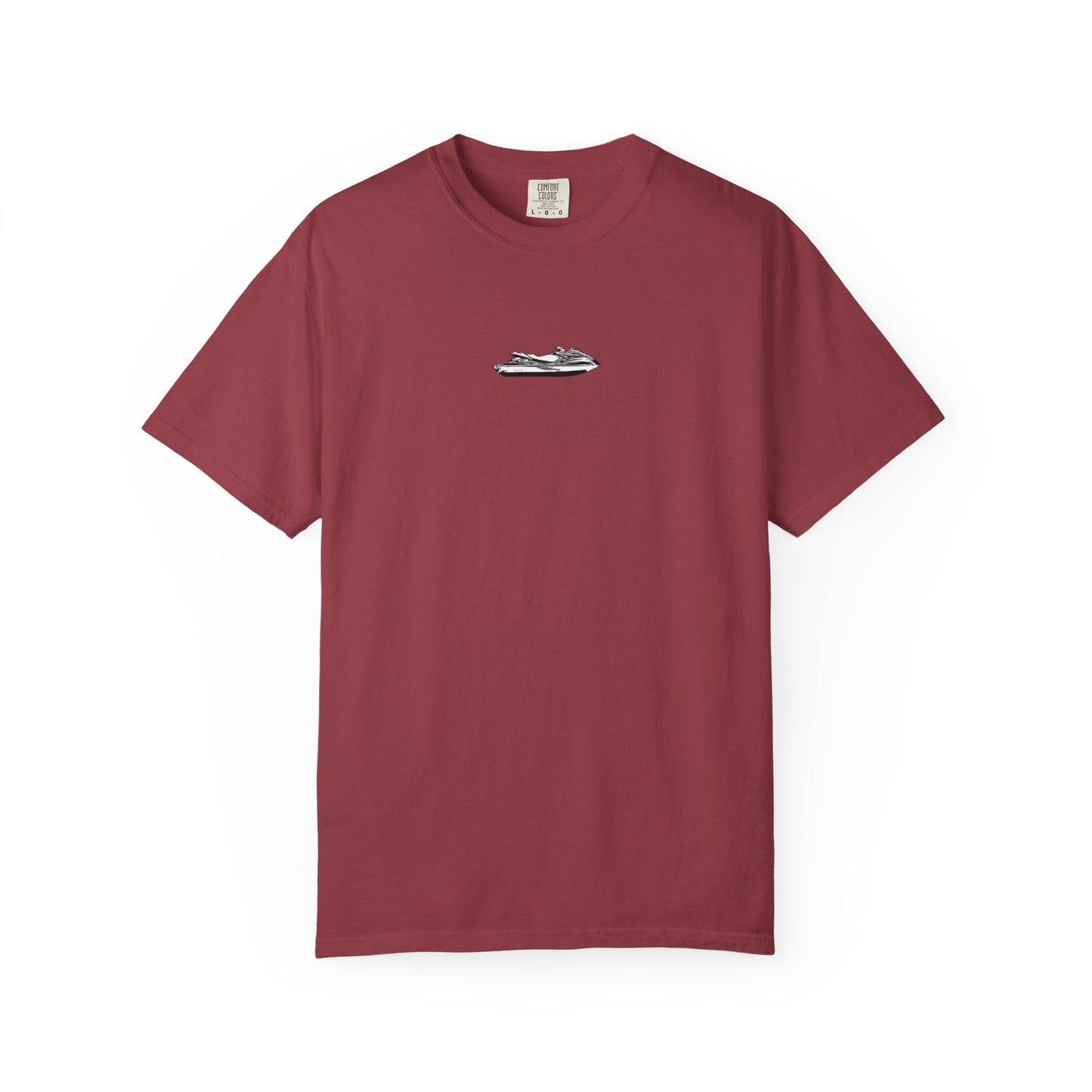 T-Shirt — Minimal Caribbean Islands Map Tee (front jet ski)