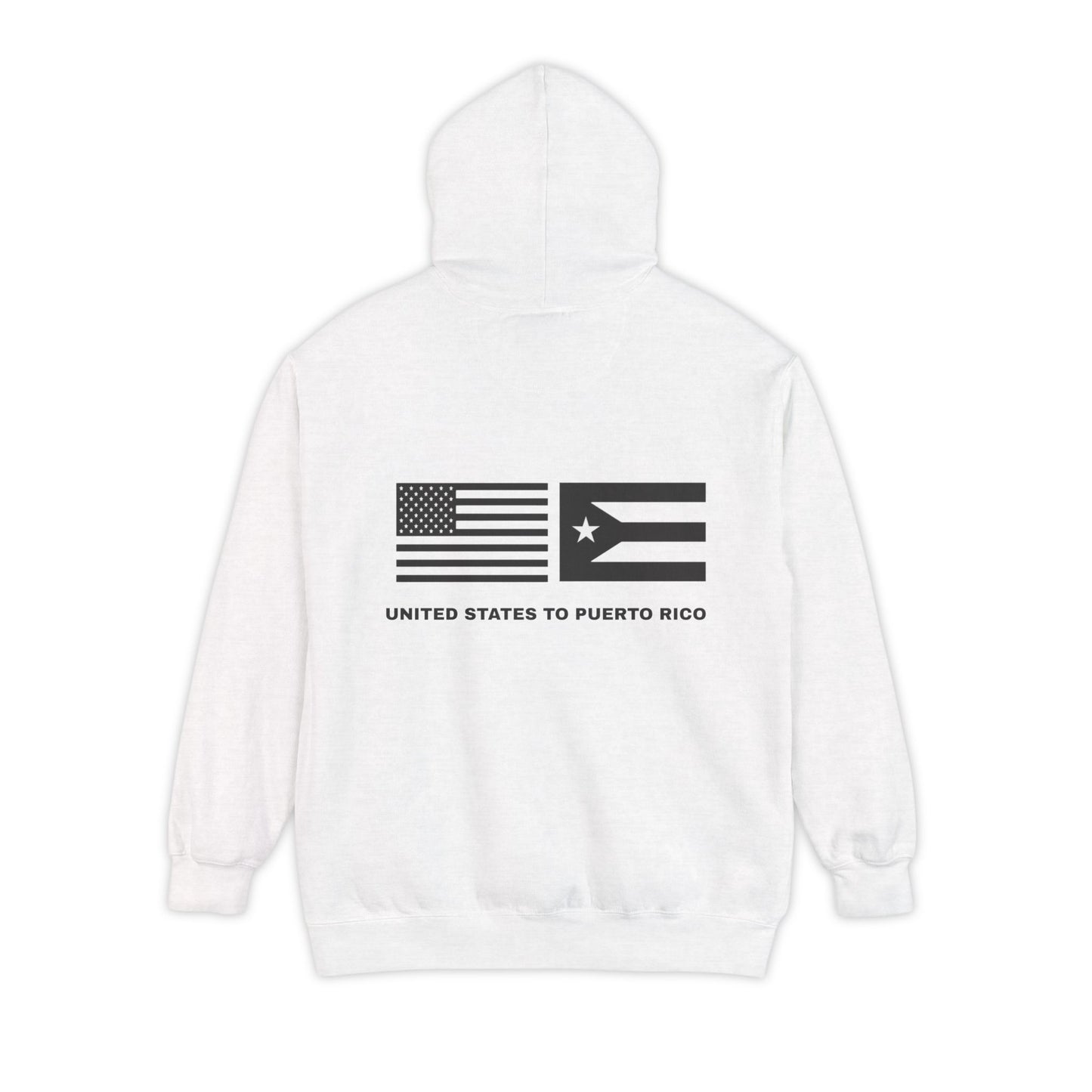Hoodie — USA to Puerto Rico Flag Graphic "United States to Puerto Rico"