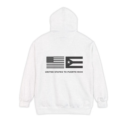 Hoodie — USA to Puerto Rico Flag Graphic "United States to Puerto Rico"