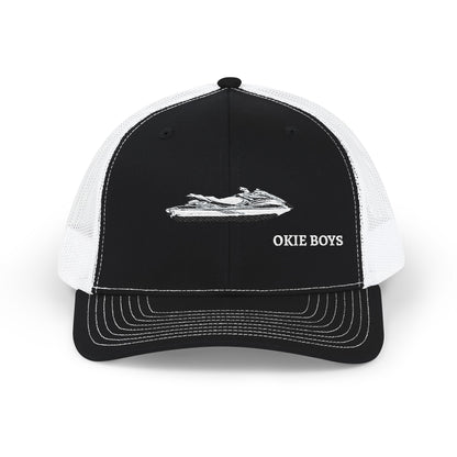 Trucker Cap — 'Okie Boys' Jet Ski Embroidered Snapback