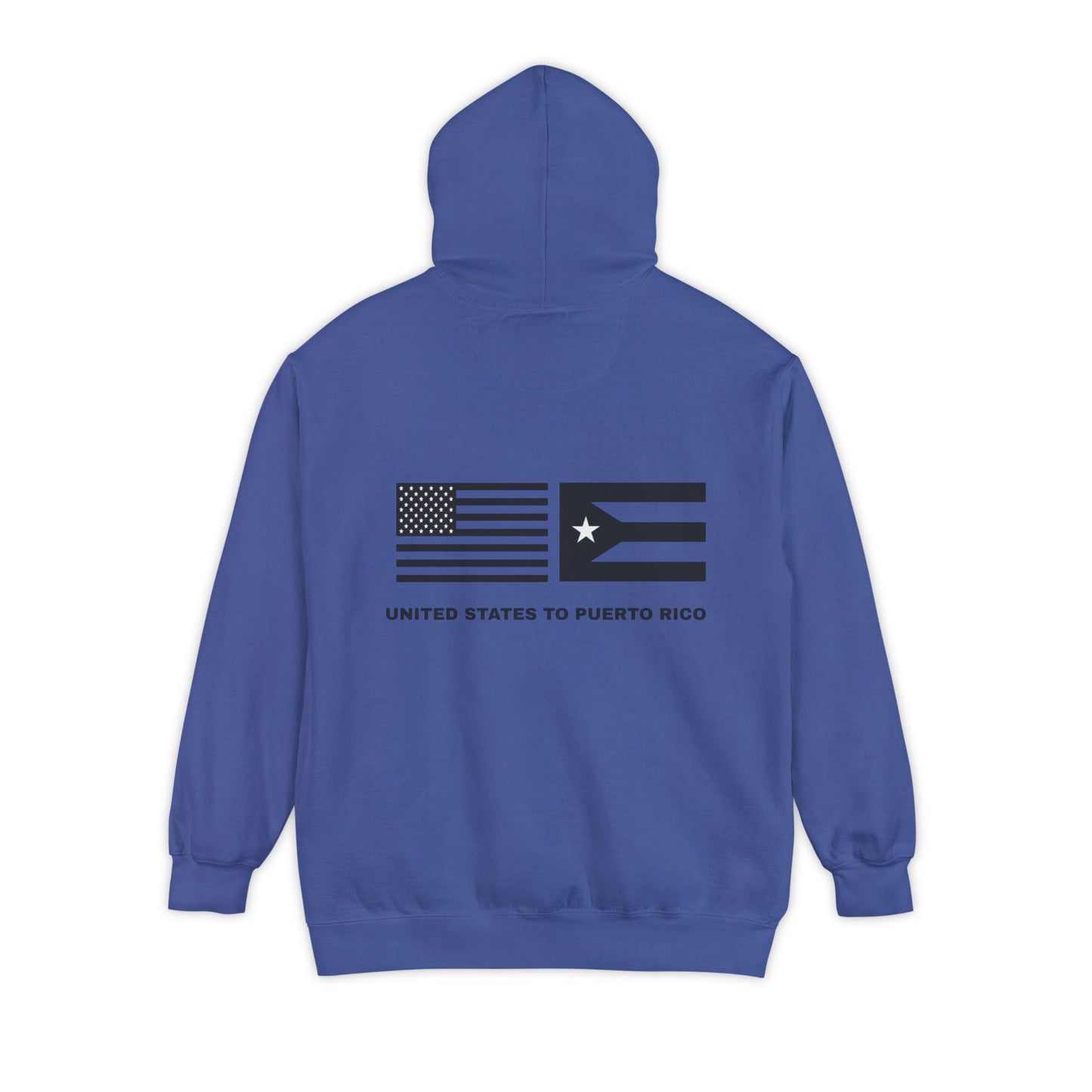 Hoodie — USA to Puerto Rico Flag Graphic "United States to Puerto Rico"