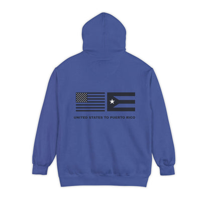 Hoodie — USA to Puerto Rico Flag Graphic "United States to Puerto Rico"