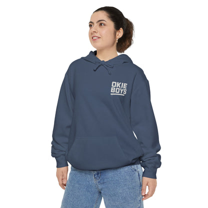 OKIE BOYS Palm Tree Surf Hoodie — Graphic Beach Back Print