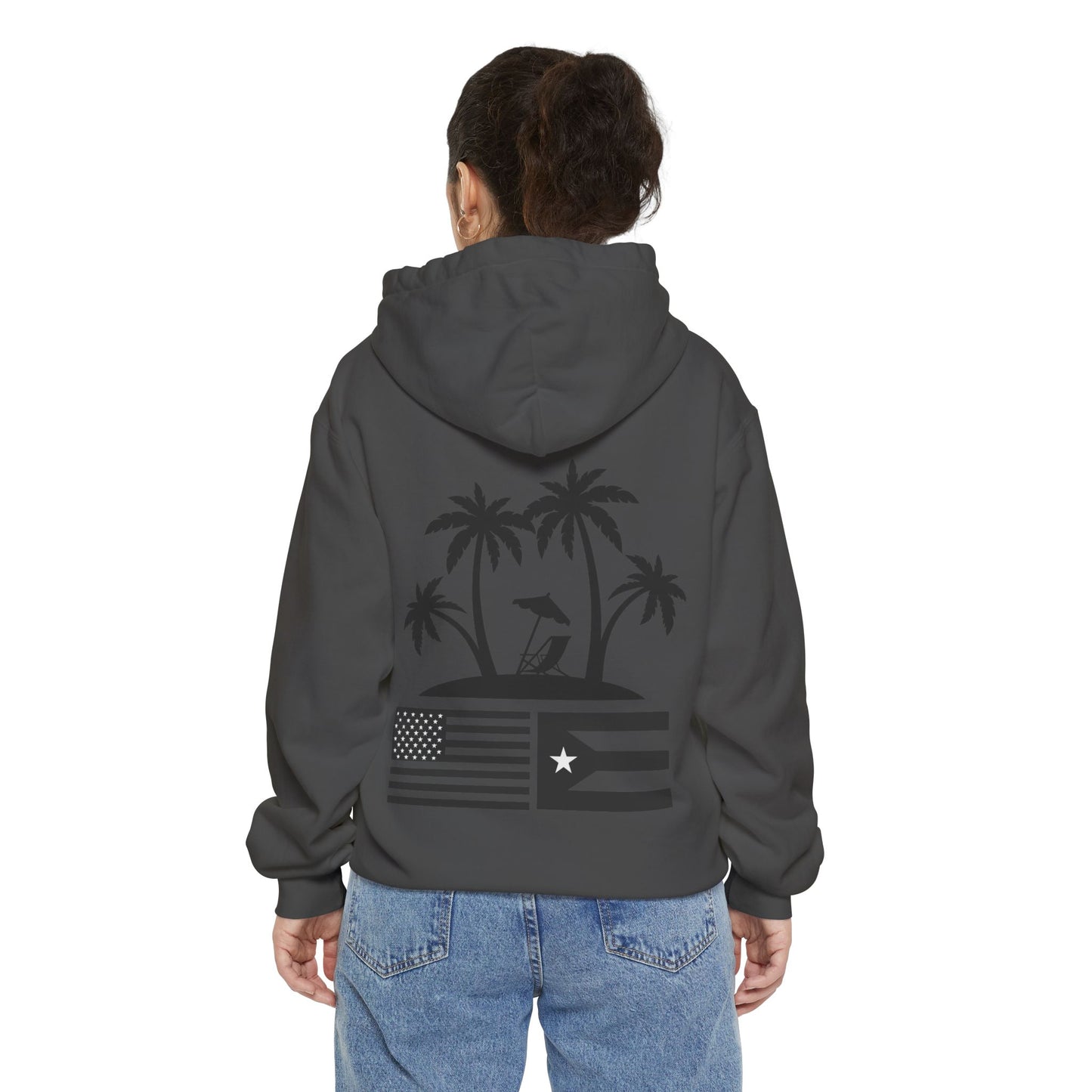 OKIE BOYS Palm Tree Surf Hoodie — Graphic Beach Back Print