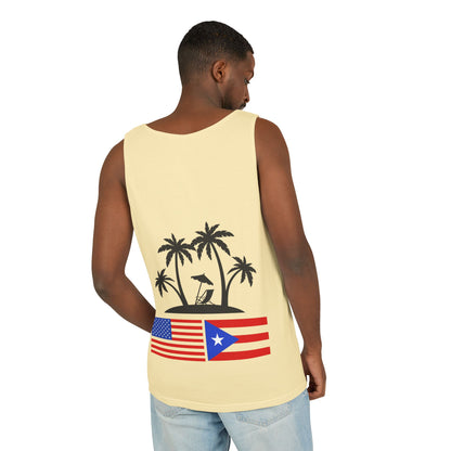 Puerto Rico USA Flag Palm Tank Top – Beach Vibe