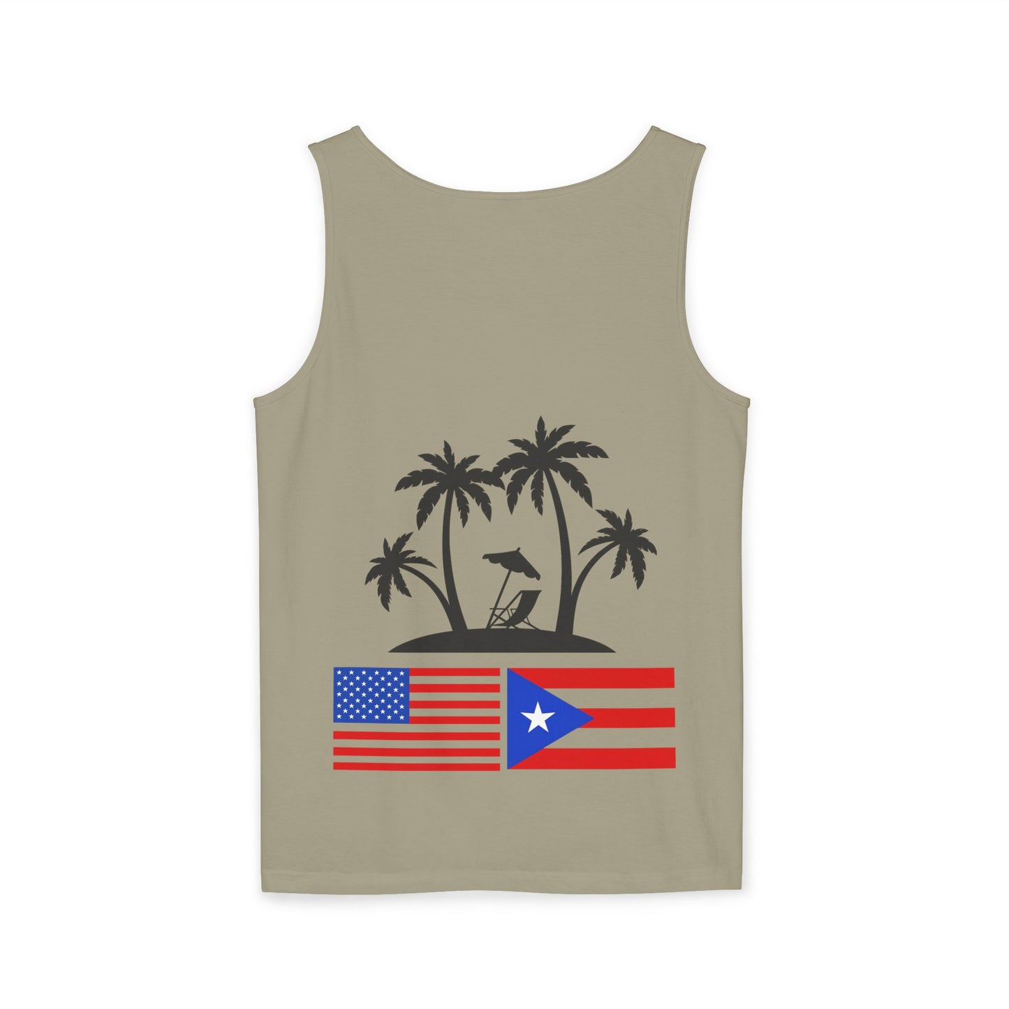 Puerto Rico USA Flag Palm Tank Top – Beach Vibe