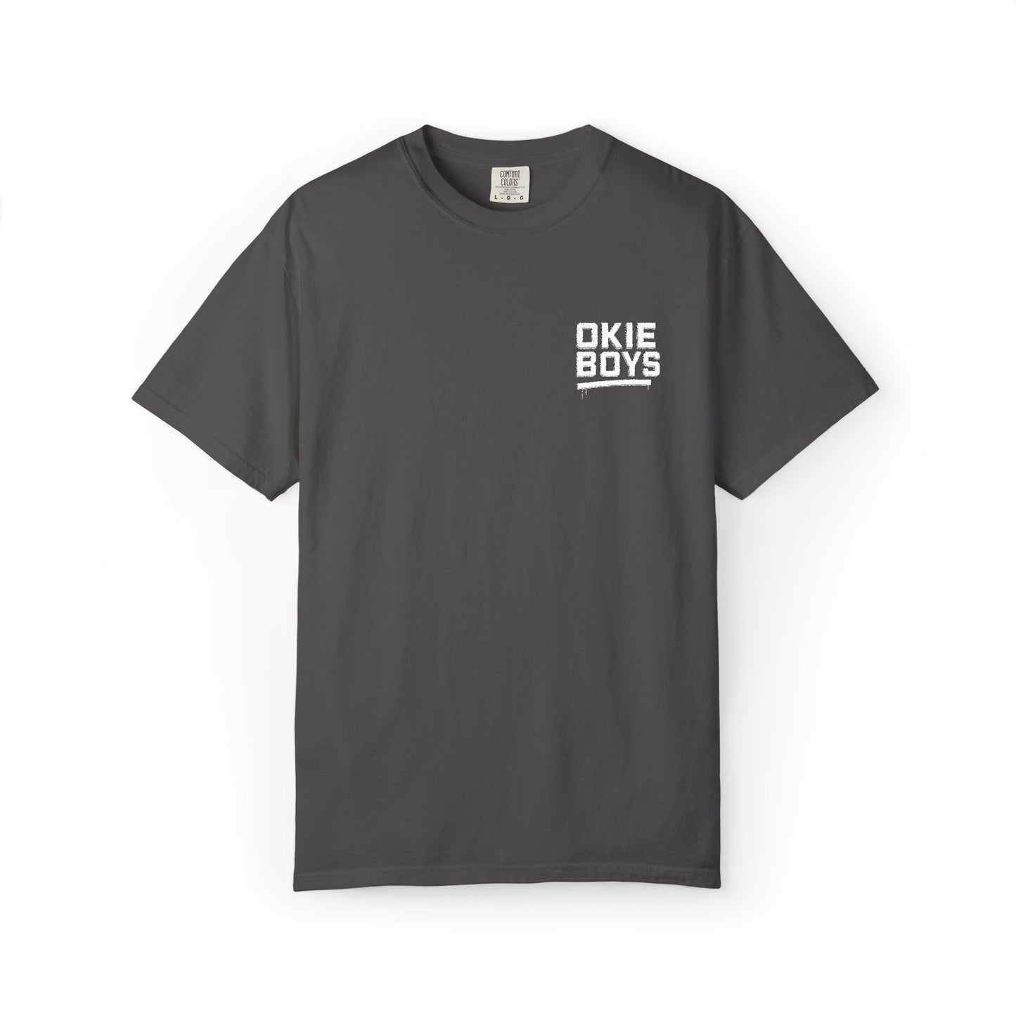 Okie Baby White Pocket T-Shirt — Cute Oklahoma Baby Graphic Tee