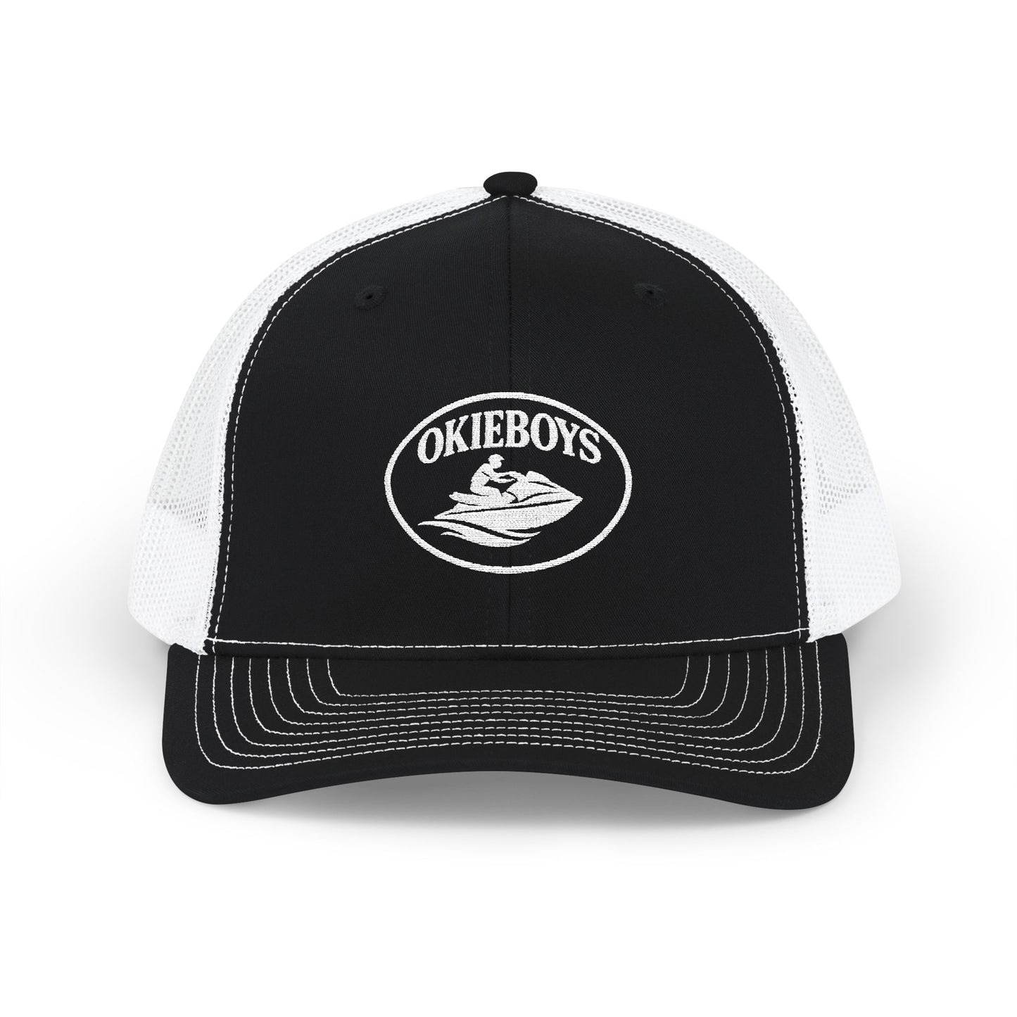 Trucker Cap — "Okieboys" Embroidered Fishing Logo Snapback