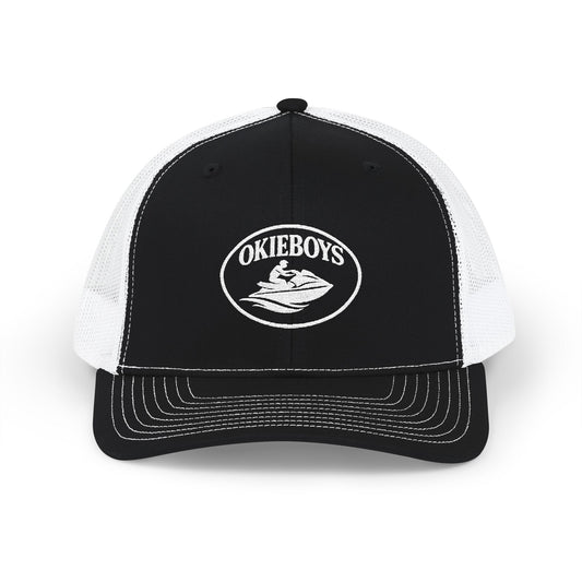 Trucker Cap — "Okieboys" Embroidered Fishing Logo Snapback