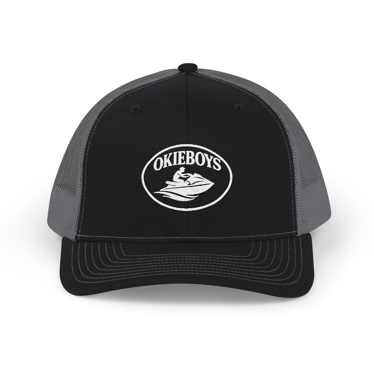 Trucker Cap — "Okieboys" Embroidered Fishing Logo Snapback