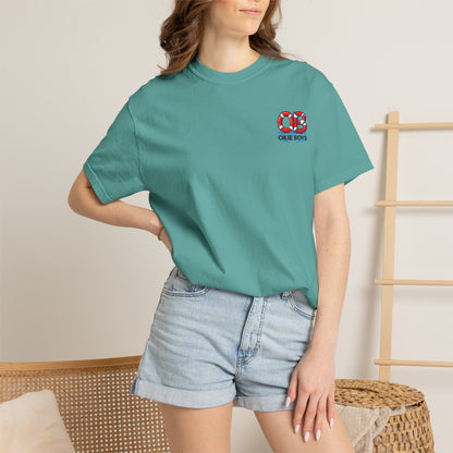 T-Shirt — "OKie Boys" Lifebuoy Graphic Tee (Nautical Beach Vibe)