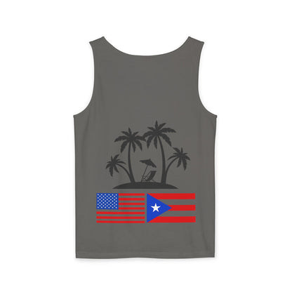 Puerto Rico USA Flag Palm Tank Top – Beach Vibe