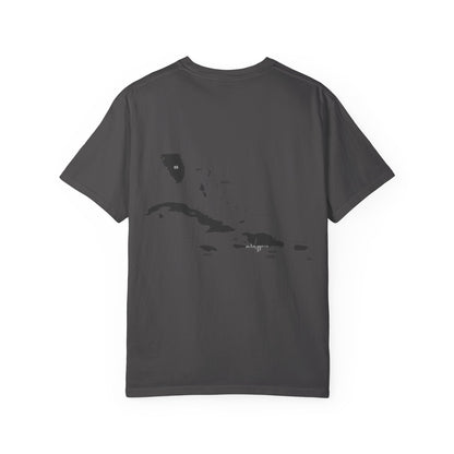 T-Shirt — Minimal Caribbean Islands Map Tee (front jet ski)