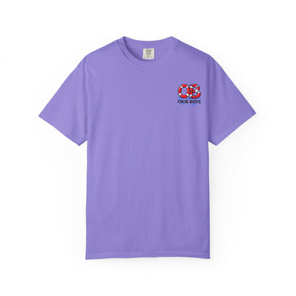 T-Shirt — "OKie Boys" Lifebuoy Graphic Tee (Nautical Beach Vibe)