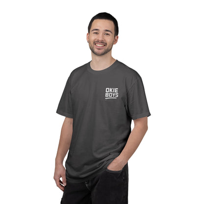 Okie Baby White Pocket T-Shirt — Cute Oklahoma Baby Graphic Tee