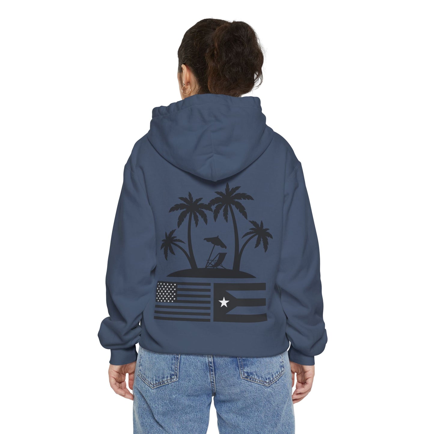 OKIE BOYS Palm Tree Surf Hoodie — Graphic Beach Back Print