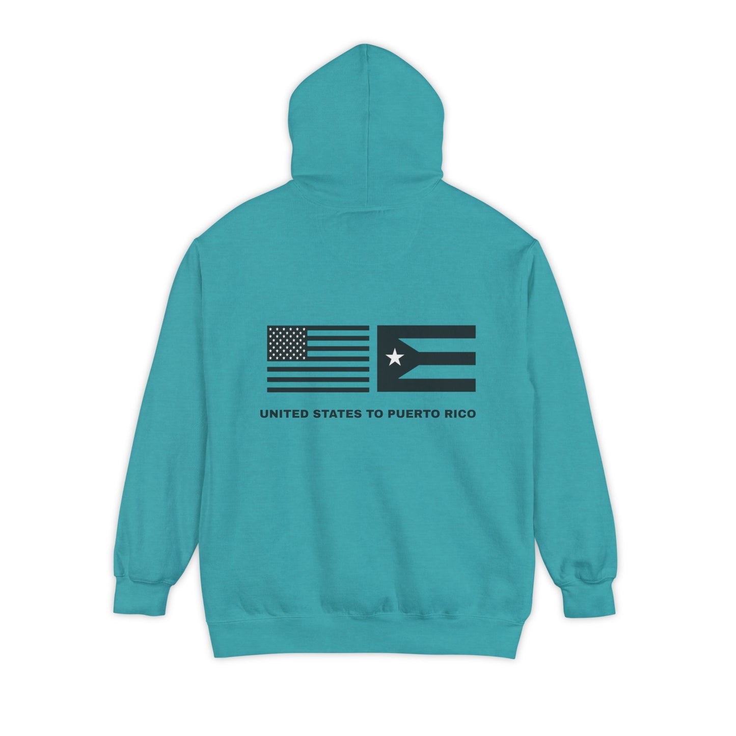 Hoodie — USA to Puerto Rico Flag Graphic "United States to Puerto Rico"