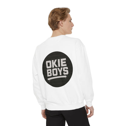 Okie Boys Graphic Sweatshirt — Vintage Distressed Logo Crewneck