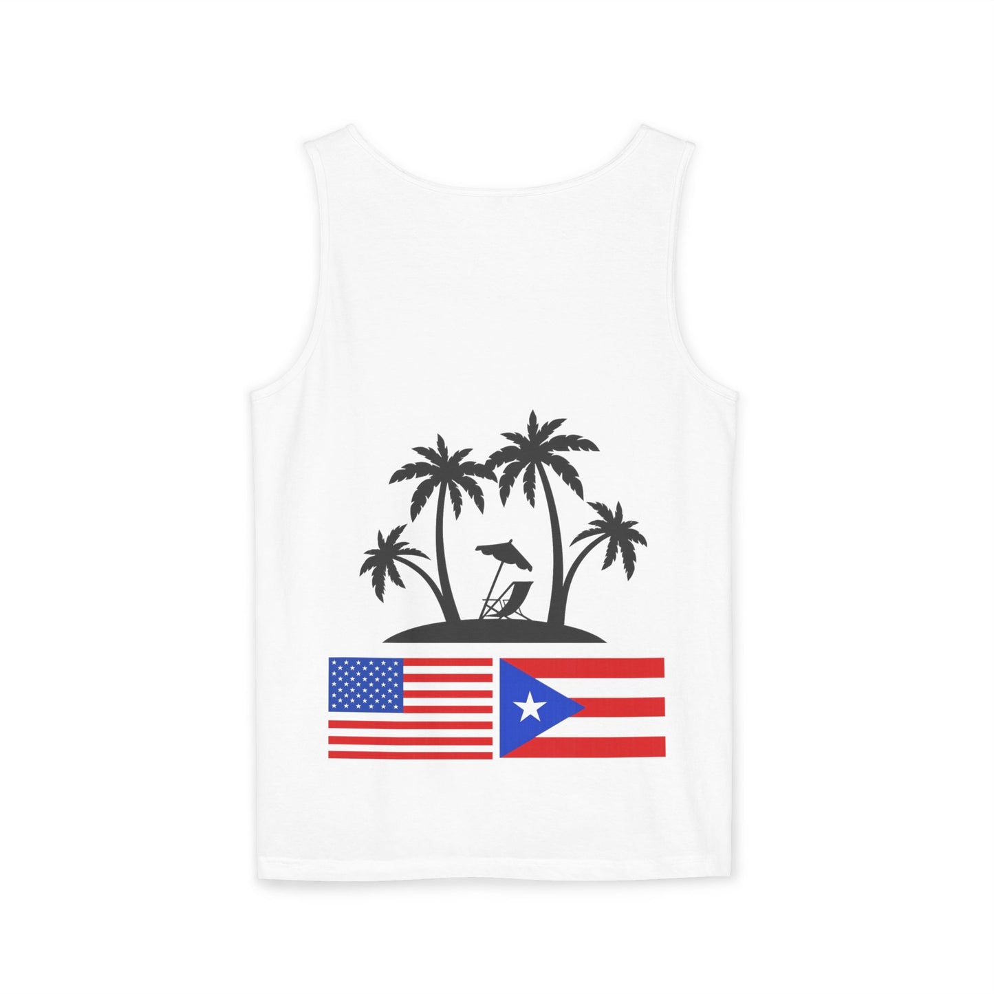 Puerto Rico USA Flag Palm Tank Top – Beach Vibe