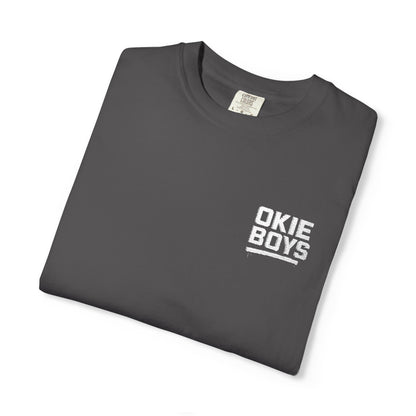 Okie Baby White Pocket T-Shirt — Cute Oklahoma Baby Graphic Tee