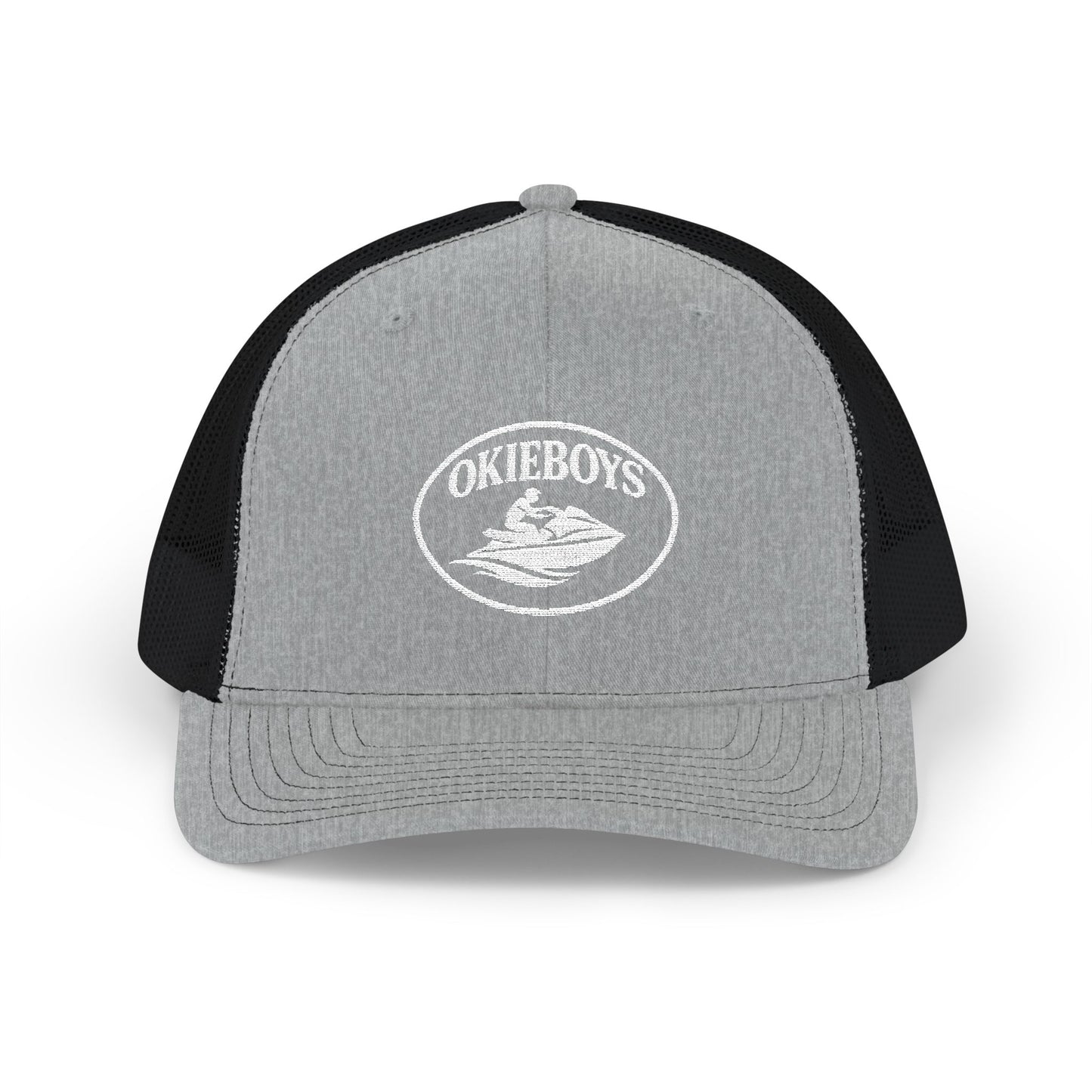Trucker Cap — "Okieboys" Embroidered Fishing Logo Snapback