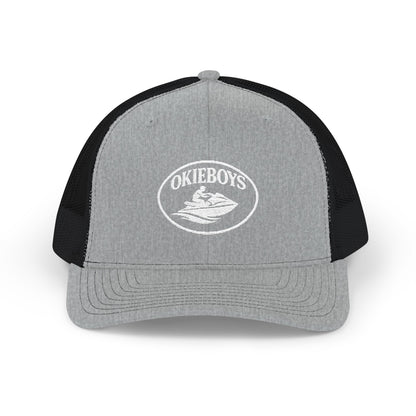 Trucker Cap — "Okieboys" Embroidered Fishing Logo Snapback