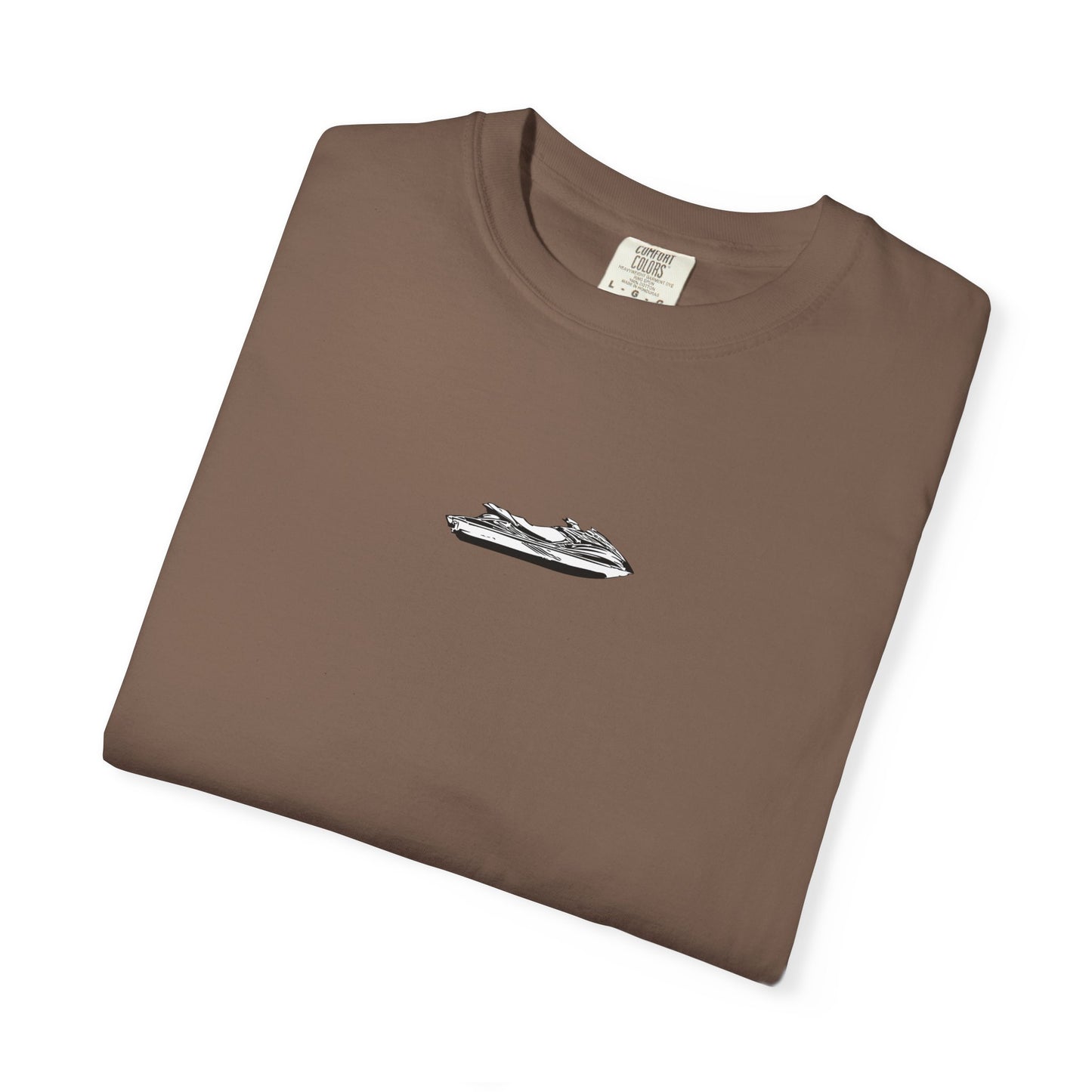 T-Shirt — Minimal Caribbean Islands Map Tee (front jet ski)