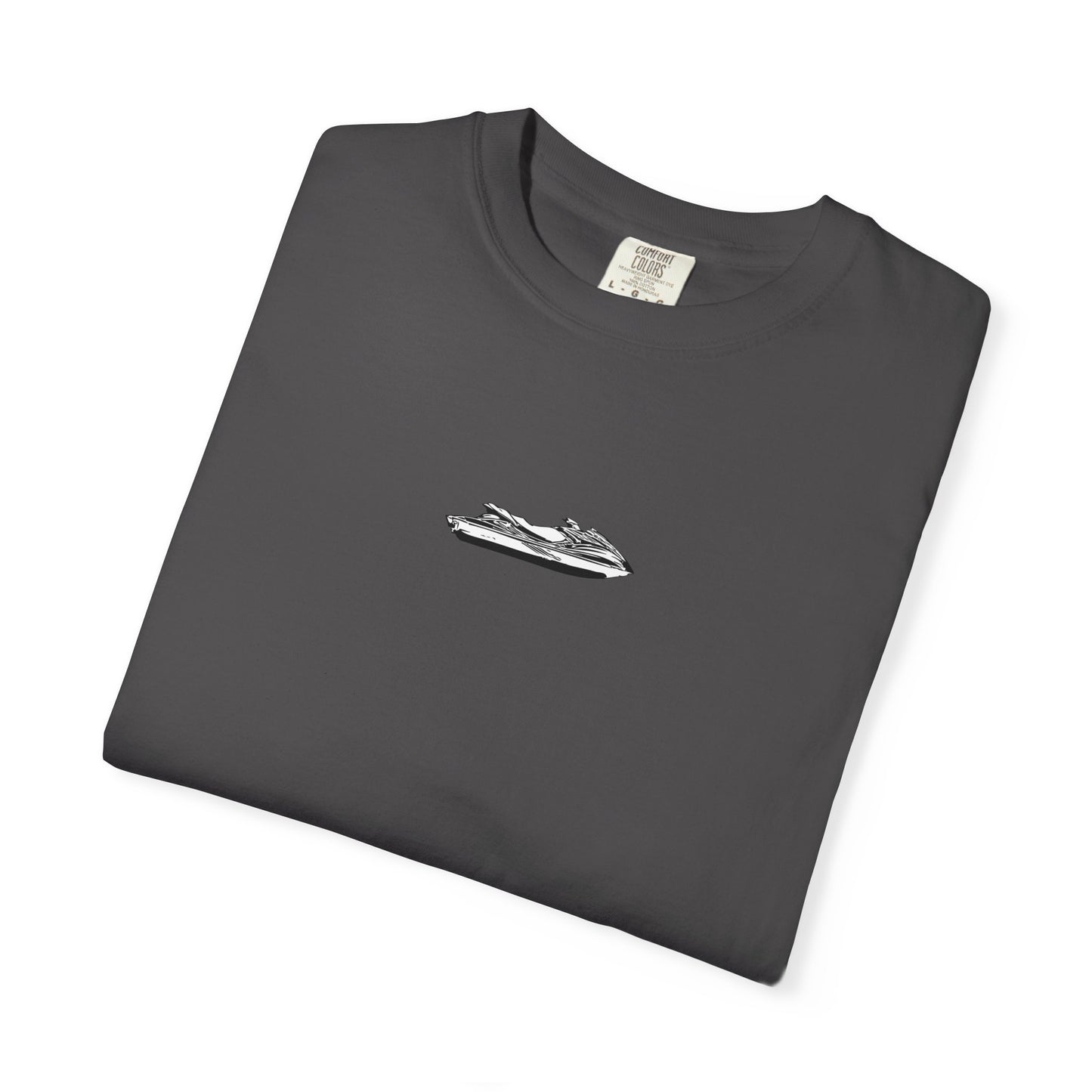 T-Shirt — Minimal Caribbean Islands Map Tee (front jet ski)