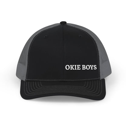 Embroidered "OKIE BOYS" Trucker Hat – Snapback Mesh Baseball Cap