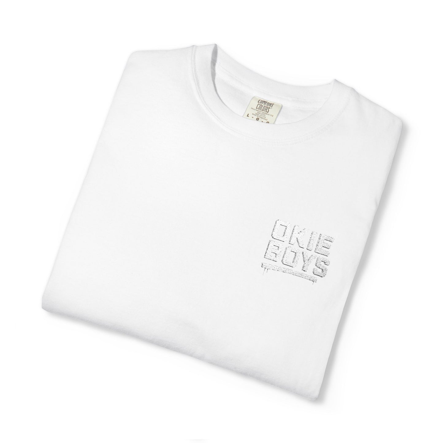 Okie Baby White Pocket T-Shirt — Cute Oklahoma Baby Graphic Tee