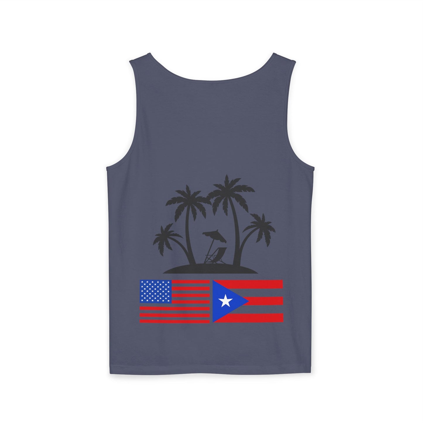 Puerto Rico USA Flag Palm Tank Top – Beach Vibe