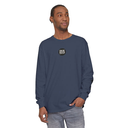 Long Sleeve T-Shirt — "Need Money For Vacation" Palm Graphic