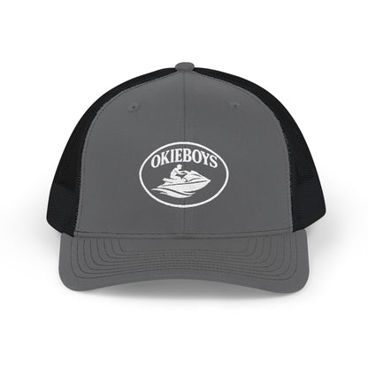 Trucker Cap — "Okieboys" Embroidered Fishing Logo Snapback