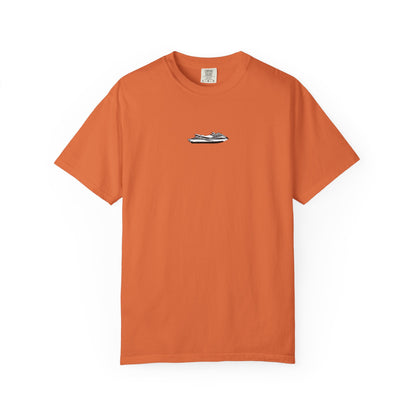 T-Shirt — Minimal Caribbean Islands Map Tee (front jet ski)