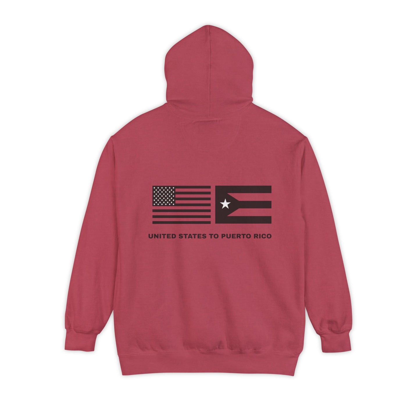 Hoodie — USA to Puerto Rico Flag Graphic "United States to Puerto Rico"