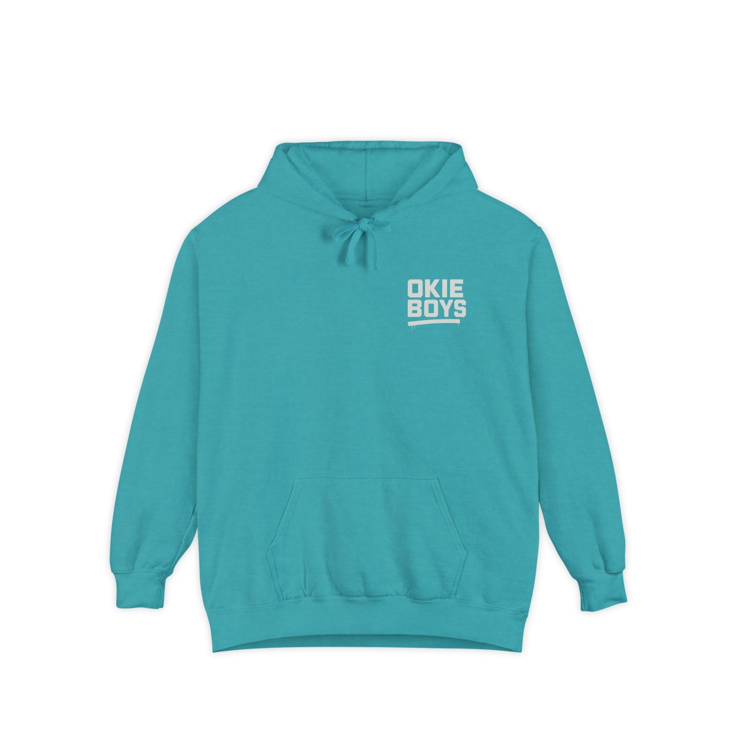 OKIE BOYS Palm Tree Surf Hoodie — Graphic Beach Back Print