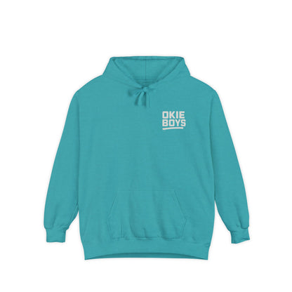 OKIE BOYS Palm Tree Surf Hoodie — Graphic Beach Back Print